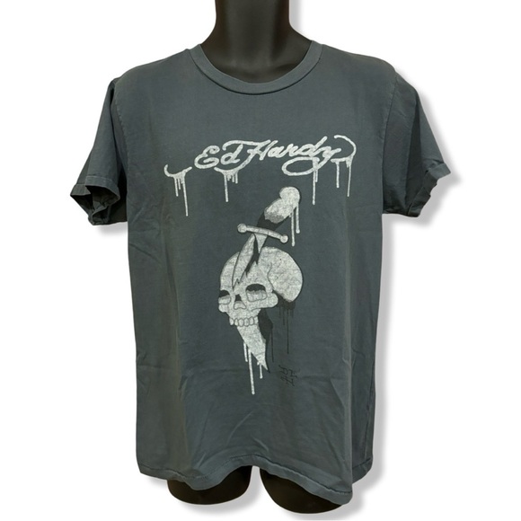 Ed Hardy Other - Ed Hardy Gray Graphic T-Shirt